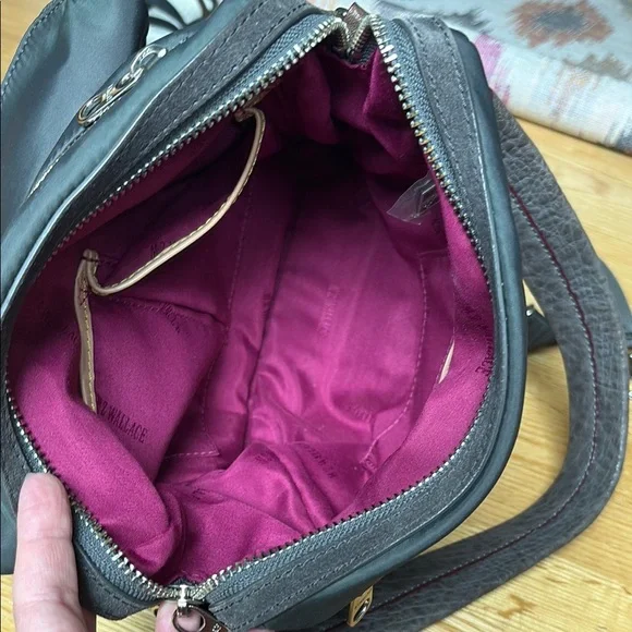 MZ Wallace Gray with Silver Hardware Crossbody Bag, Two Straps - Picture 11 of 15